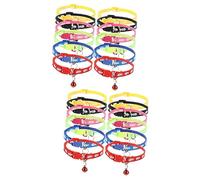 Toddmomy 24pcs Pet Collar Adjustable Fish Style Collars Bells for Cats and Dogs Comfortable Breathable Skin-friendly Design for Pets