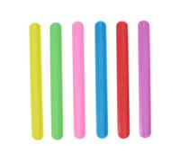 Toddmomy 24pcs Rainbow Slap Bracelets Silicone Bands for Boys Party Favors Elastic High Tension Flexible Wristbands Colors