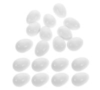 Toddmomy 24pcs Realistic Plastic Bird Eggs Solid Egg Shape Nesting Decoy with Break-resistant Design for Cockatiels and Nesting Birds for Scientific Study and Classroom Demonstration