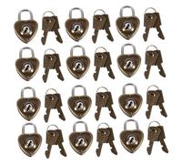 Toddmomy 25pcs Archaize Style Heart Padlocks with Keys Zinc Alloy Hanging Locks for Luggage Diaries Jewelry Boxes Wishing Trees and Bridges Retro Metal Love Locks