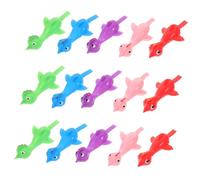 Toddmomy 25pcs Finger Flick Chicken Elastic Flying Chickens for Party Favors Stretchable Catapult Fun Red Blue Green Purple Pink for Finger Launch Games and Group Play