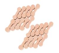 Toddmomy 25pcs Railway Track Connector Model Dog Bone Adapter Train Tracks Coupler Wood for DIY Khaki