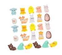 Toddmomy 26pcs Mini Resin Animal Figurines Highly Realistic Small Farm Animals for Micro Fairy Garden Dollhouse Aquarium Decor Colorfast Miniatures for DIY Craft and Landscape Accessories