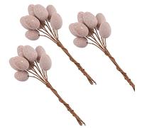 Toddmomy 27pcs Artificial Easter Egg Picks Easter Egg Stems Decorative Spring Floral Stems for Floral Arrangement(Pink)