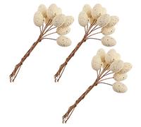 Toddmomy 27pcs Egg Twig Cutting Artificial Eggs Stem Easter Egg Floal Pick Diy Easter Eggs Berry Spray Floral Arrangements Garland Decor Easter Speckled Egg Picks Fake Eggs Plastic Desktop
