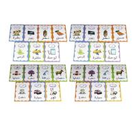Toddmomy 28pcs Arabic Alphabet Flash Cards, Arabic Word Flash Cards, Kids Educational Sensory Learning for Kindergarten Early Childhood Teaching
