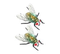 Toddmomy 2Pc Realistic Fake Fly Intricate Details Prank Props for Halloween Garden and Home Decorations Educational Insect Models for Collectors