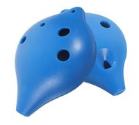 Toddmomy 2pcs 6-hole Alto Ocarina Music Instruments for Beginners, Children Students, Blue Portable Ac Tune Ocarina Set with Flat Long Mouthpieces for Learning and Performance