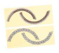 Toddmomy 2pcs Acoustic Guitar Sound Hole Sticker Rosette Inlay Decal with Clover and Grid Patterns, Decorative Soundhole Sticker for Guitar, Musical Instrument Accessories