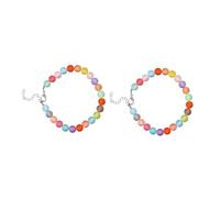 Toddmomy 2pcs Adjustable Candy Color Bead Dog Collar Necklace Cute Puppy Essentials Pet Accessory for Daily Walking Parties Photo Shoots Beaded Design