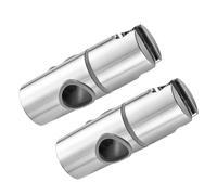 Toddmomy 2pcs Adjustable Hand Shower Brackets with Rotation Shower Head Holders Slide Rail Clamp Replacement with Rubber Pad for Bathroom Rails