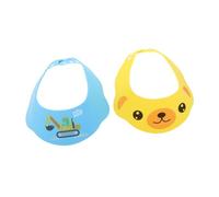 Toddmomy 2pcs Adjustable Shower Cap with Visor for Boy Girl Soft Hair Wash Shield Protecting Eyes and Ears Portable Bathing Hat
