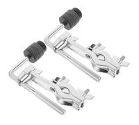 Toddmomy 2pcs Adjustable Splash Cymbal Holder Clamps with Universal Compatibility for Drum Set Expansion, Metal Construction with Felt and Plastic Components, for Live Performances