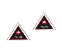 Toddmomy 2pcs All in Triangle Poker Dealer Button Set, Double Layer Chips Maker Accessories for Card Game Night, Luxury Home Party Gatherings