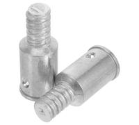 Toddmomy 2pcs Aluminum Alloy Threaded Connector Threaded Pole Tips Silver American Thread Design for Mop and Iron Handles