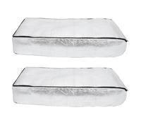 Toddmomy 2pcs Attic Ladder Insulation Cover with Zipper - Aluminum Foil Stairway Insulator for Pull Down Ladder - Reflective Barrier for Home Attic Access