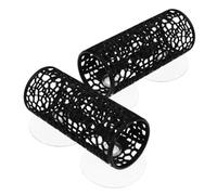 Toddmomy 2pcs Betta Fish Tank Tunnels Black Mesh Aquarium Hideouts with Optimal Water Flow Resting Cave Betta Accessory for All Aquarium Fish Tank Decoration