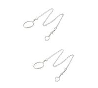 Toddmomy 2pcs Bird Cage Accessories Parrot Harness Parakeet Leash Stainless Steel Chain Bird Rope Foot Chain