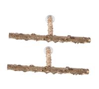 Toddmomy 2pcs Bird Perch Stand Toy Parrot Stick for Paw Grinding and Exercise Wood Bird Cage Accessories for Like Cockatiel and Budgie