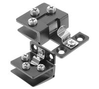 Toddmomy 2pcs Black Glass Door Hinge Clamp Zinc Alloy Cabinet Hinges Replacement for Showcase Cupboard Wine Cabinet Smooth Self-Locking Hardware