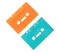 Toddmomy 2pcs Blank Cassette Tapes for DIY Crafts with Plastic Shells, Easy Rewriting and Creative Freedom, for Party Favor Decoration and Retro Cassette Tape Wall Art