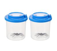 Toddmomy 2pcs Bug Viewer Catcher - Plastic Magnifying Box with Lids - Cage Container for Science Nature Exploration Tool Backyard Explorer