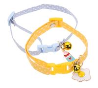 Toddmomy 2pcs Cat Collar Bell Adorable Breakaway Kitten Neck Collar Fun Pendant Design for Training and Outdoor Activities Lightweight and Comfortable for Pets