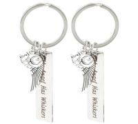 Toddmomy 2pcs Cat Memorial Pet Keepsake Keychain Metal Key Ring for Cat Lovers as Pet Memorial Keychain
