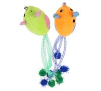 Toddmomy 2pcs Cat Mouse Stuffed Toy Indoor Plaything for Cats Realistic Chewing Mice Ears Tails Engaging to Hunting Instincts Fun Active Play for Kittens
