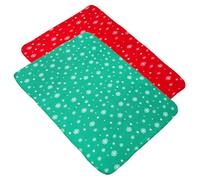 Toddmomy 2Pcs Christmas Pet Mats for Dogs and Cats Comfortable Warming Bed Pad Lightweight Portable for Travel Home Indoor and Outdoor Use Design