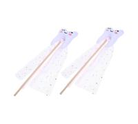 Toddmomy 2pcs Colorful Tooth Fairy Wand Props for Party Dress-up Performance Vibrant Decorative Fairy Sticks for Birthdays Festivals Weddings and Cosplay