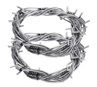 Toddmomy 2Pcs Creepy Fake Barbed Wires Halloween Props Realistic Simulation for Parties Haunted Houses and Spooky Decor for Creating Horrifying Atmosphere