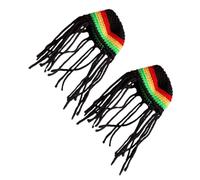 Toddmomy 2pcs Crochet Braided Pet Hat for Cats Dogs Small Animals Polyester Knitted Halloween Party Costume Accessory Creative Braids for Photos and Festivals Easy to Wear