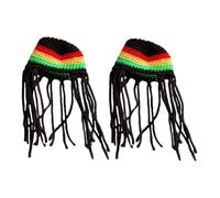 Toddmomy 2pcs Crochet Pet Halloween Hats for Cats Dogs Small Animals Braided Knitted Costume Hat Easy to Wear Party Accessory for Birthday and Festive Celebrations