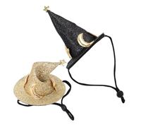 Toddmomy 2pcs Cute Hamster Witch Hat for Small Pets Soft and Comfortable Headwear for Halloween Costumes for Hamsters Chinchillas and Ferrets Fun Pet Accessories