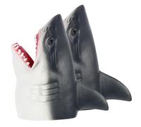 Toddmomy 2pcs Decorative Shark Finger Puppet Toy Realistic Soft Shark Puppets for Storytime Play for Imagination and Fun