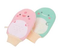 Toddmomy 2pcs Deep Exfoliating Shower Mitts for Women Double Sided Soft Loofah Gloves for Full Body Scrub Gentle Skin Exfoliator for Back Arms Legs Cleansing and Smoothing