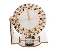 Toddmomy 2pcs DIY Educational Sundial Clock Model Lightweight Portable Ancient Sun Timer Scientific Learning for Students Teachers and Researchers