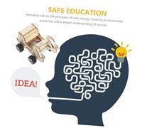 Toddmomy 2pcs DIY Stem Car Kit Voice Controlled Wooden Model Vehicle Educational Science for Indoor Outdoor Assembly and Problem Solving Skills