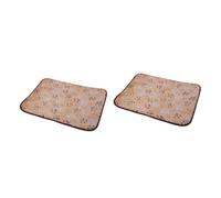 Toddmomy 2pcs Dog Cooling Mat Bamboo Pet Summer Mat Cooling Blanket for Dogs Dual-sided Pad Large Size