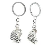 Toddmomy 2pcs Dog Paw Memorial Keychains Pet Souvenir Keyrings Hand Engraved Message for Dog Grief Support and Remembrance