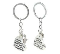 Toddmomy 2Pcs Dog Paw PET Memorial Keychains Alloy Heart Dog Paw Pendant Styles Hand Engraved If Love Could Have Saved You Remembrance Souvenir Key Rings Present