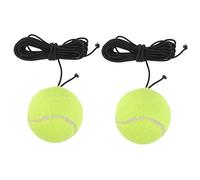 Toddmomy 2pcs Dog Tennis Balls with Rope Interactive Plaything for Training and Fun Non-toxic Pet for Puppies and Dogs of All
