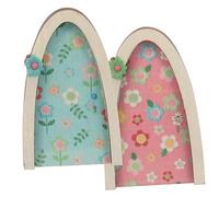 Toddmomy 2pcs Dollhouse Fairy Door Miniature Fairy Doors Garden Ornaments Decoration