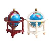 Toddmomy 2pcs Dollhouse World Globe: 1:12 Miniature Decoration Accessories Decorative Tiny Earth Globe Model For Mini House Study Room Girls Toy Kids