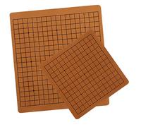Toddmomy 2Pcs Double Sided Go Chess Board Portable Folding Game Board for Adults PU Material Printing Design for Travel Family Fun Random Color