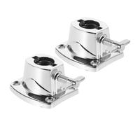 Toddmomy 2pcs Drum Frame Bottom Plate Zinc Alloy Cymbal Clamp Stand Bracket Heavy Duty Base Holder for Mounting Cymbals Drum