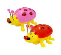 Toddmomy 2pcs Electric Ladybird for Music and Lighting Safe and Bright Educational Crawling Insect Easy Early Learning Fun for Boys