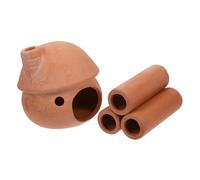 Toddmomy 2pcs Fish Shelter Aquarium Ornament Natural Look Shrimp Cave Hideout for Fish Breeding Pottery Material Aquatic Decor