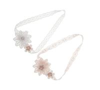 Toddmomy 2pcs Floral Headbands Soft Lace Flower Headbands for Nonslip Decorative Hair Bands for Boy Girl Elegant Accessories for Special Occasions